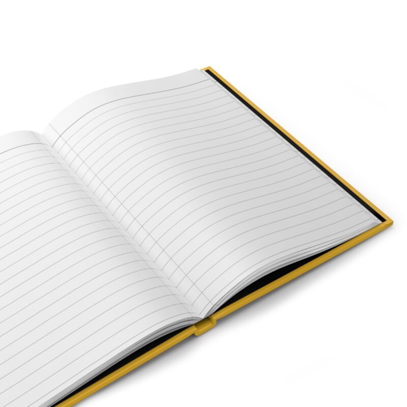 Lined journal with matte yellow cover
