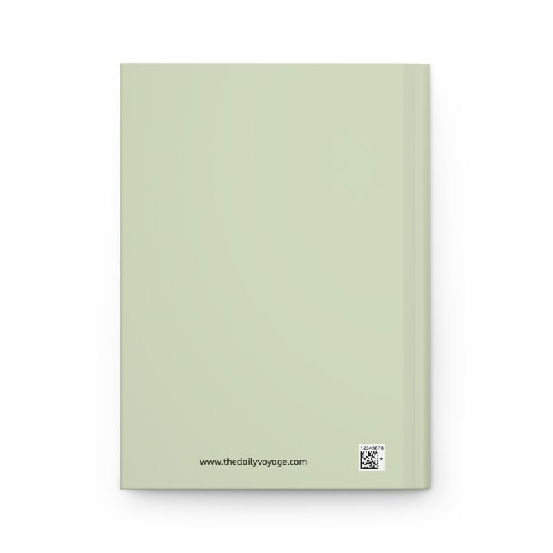 Light green journal cover with minimalist matcha illustrations and the quote "My Mind Runs on Matcha."