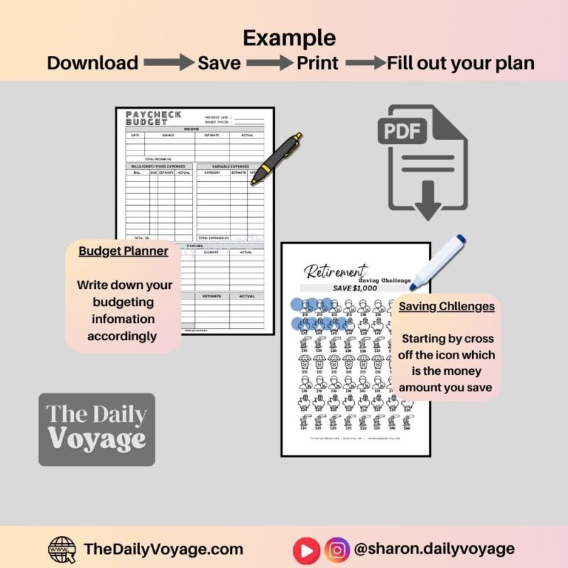 Medical Funds Saving Challenge Trackers - Digital Download - Image 2