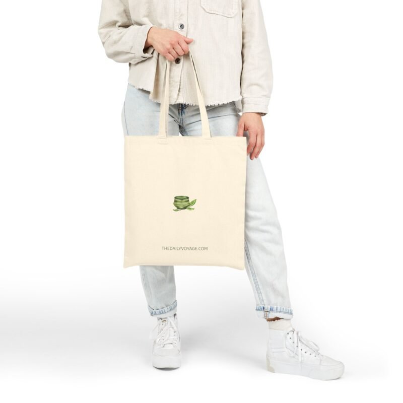 Cotton Canvas Tote Bag with the matcha bowl