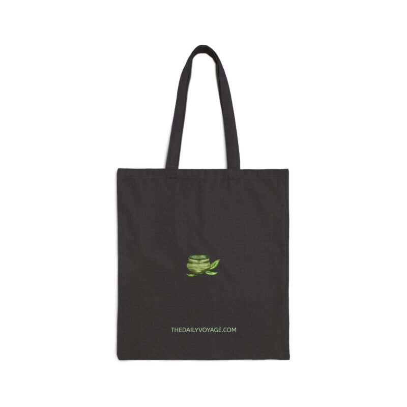 Cotton Canvas Tote Bag with matcha bowl
