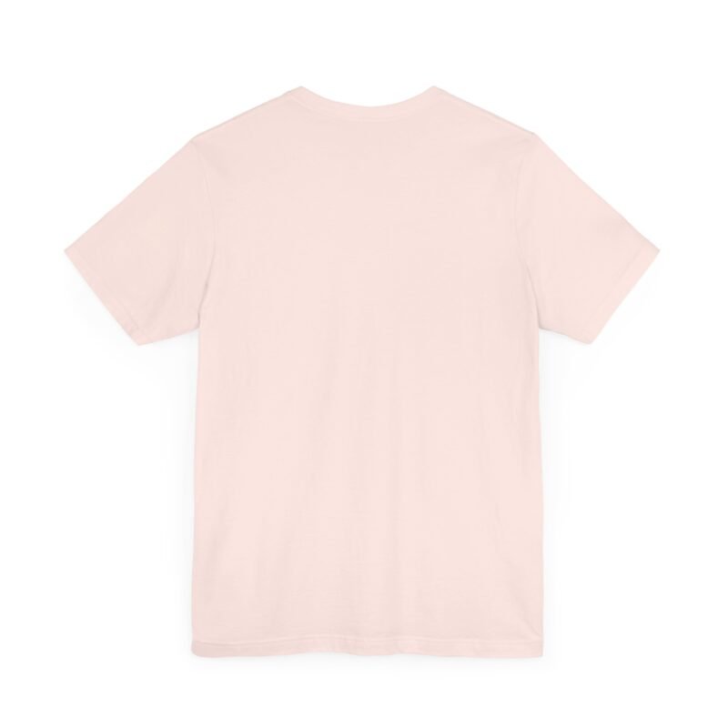 Soft Pink T-shirt with the phrase ‘Less drama more matcha!!’ printed above a bowl of matcha green tea and tea whisker illustrations, unisex cotton t shirt