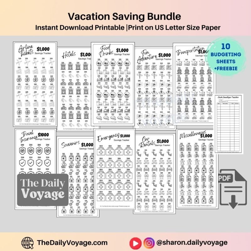 Travel Vacation saving bundle